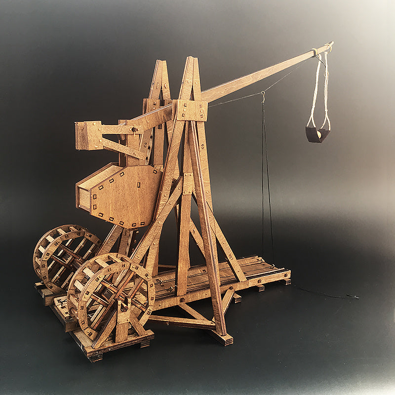 Stone siege engine wooden puzzle