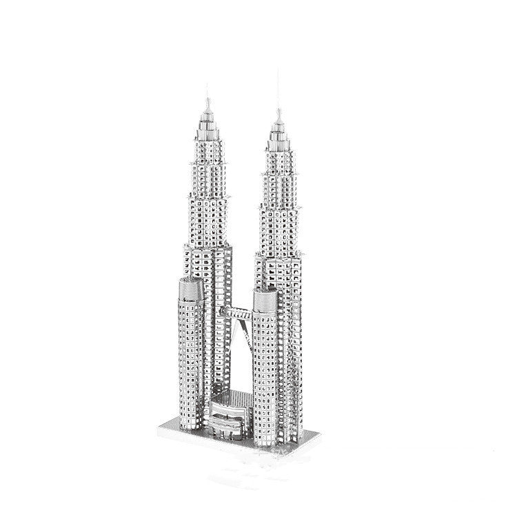 3D Metal Assembly Model Diy Puzzle Petronas Twin Towers