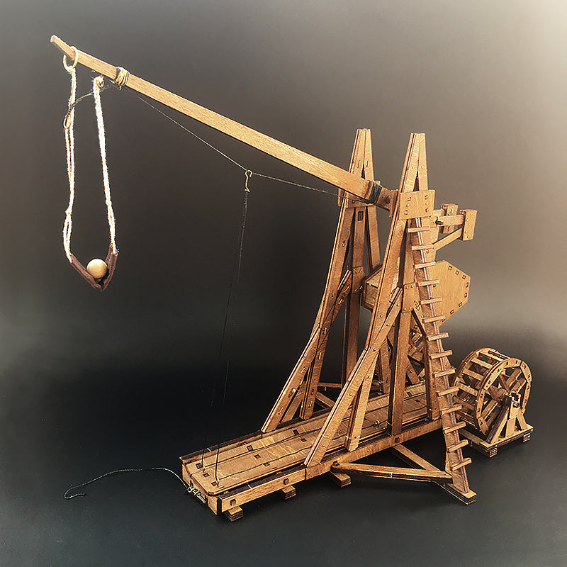 Stone siege engine wooden puzzle