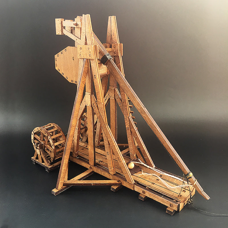 Stone siege engine wooden puzzle