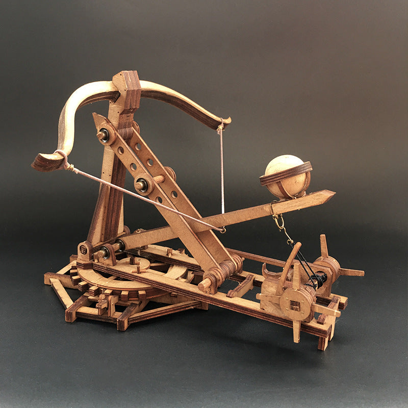 Rotary catapult ancient chariot model assembly