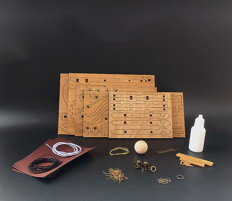 Rotary catapult ancient chariot model assembly