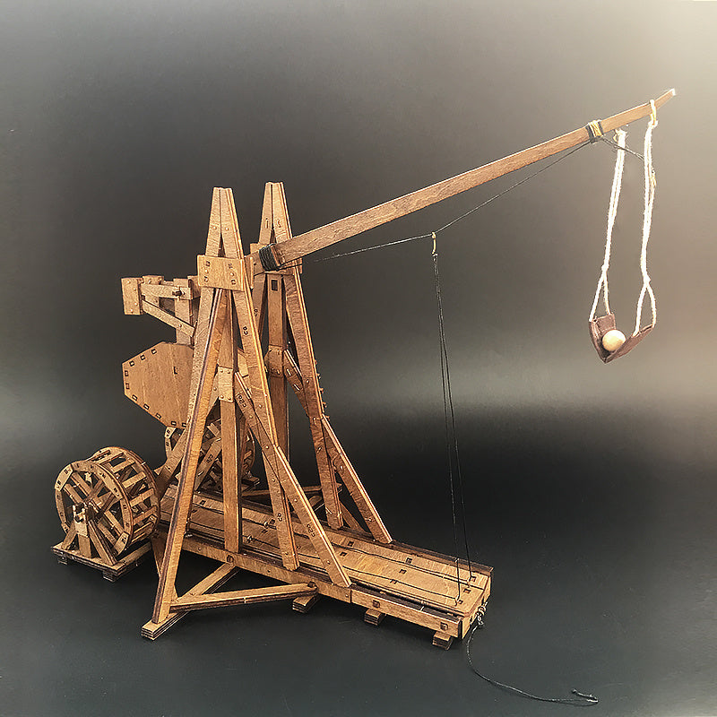Stone siege engine wooden puzzle