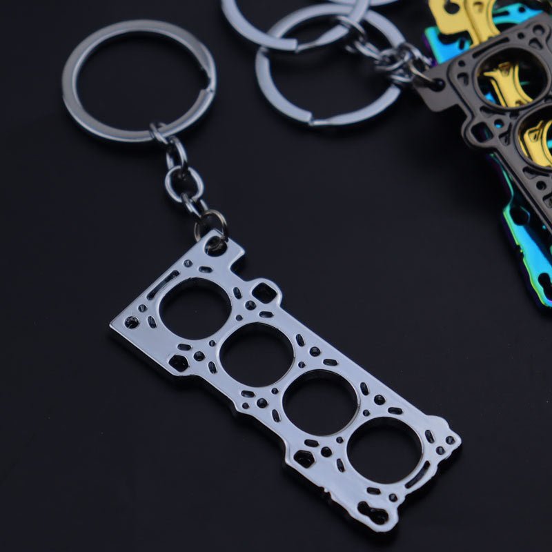 Cylinder Engine Gasket Key Chain Pendant
