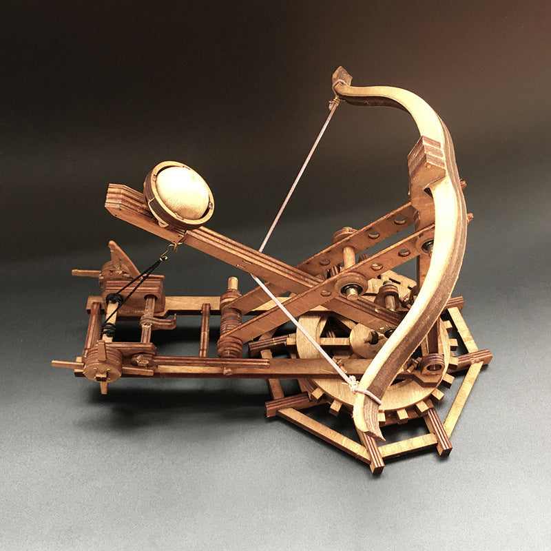 Rotary catapult ancient chariot model assembly