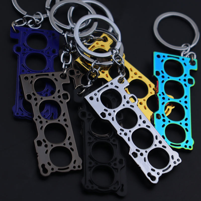 Cylinder Engine Gasket Key Chain Pendant