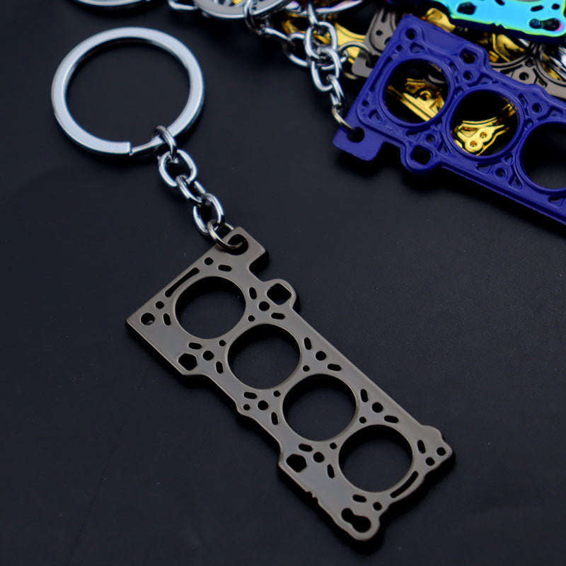 Cylinder Engine Gasket Key Chain Pendant