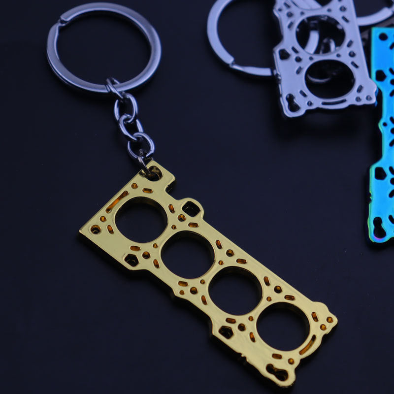 Cylinder Engine Gasket Key Chain Pendant