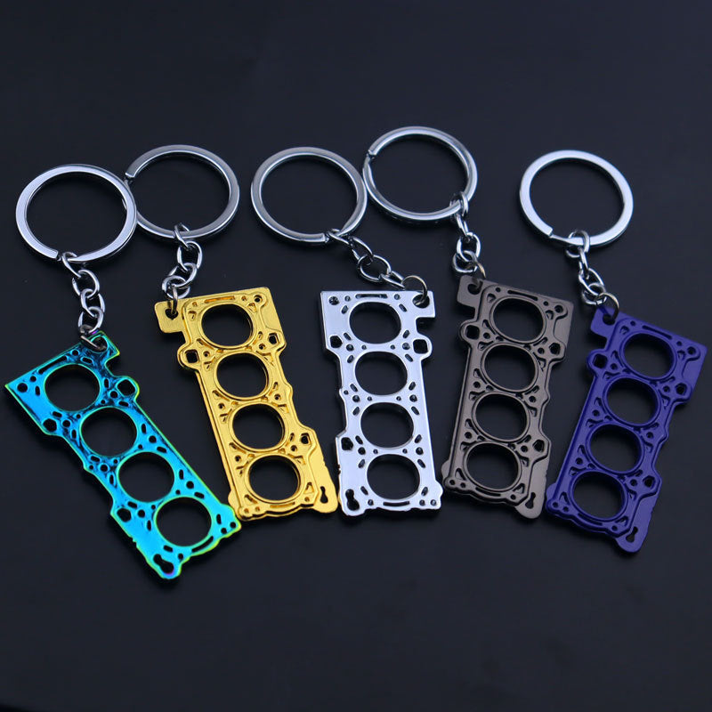 Cylinder Engine Gasket Key Chain Pendant