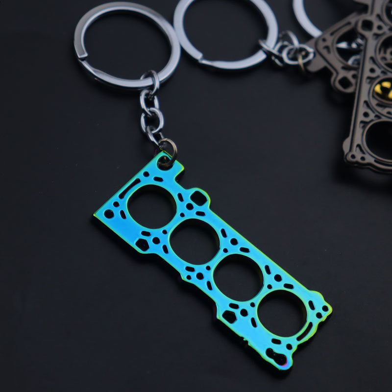 Cylinder Engine Gasket Key Chain Pendant