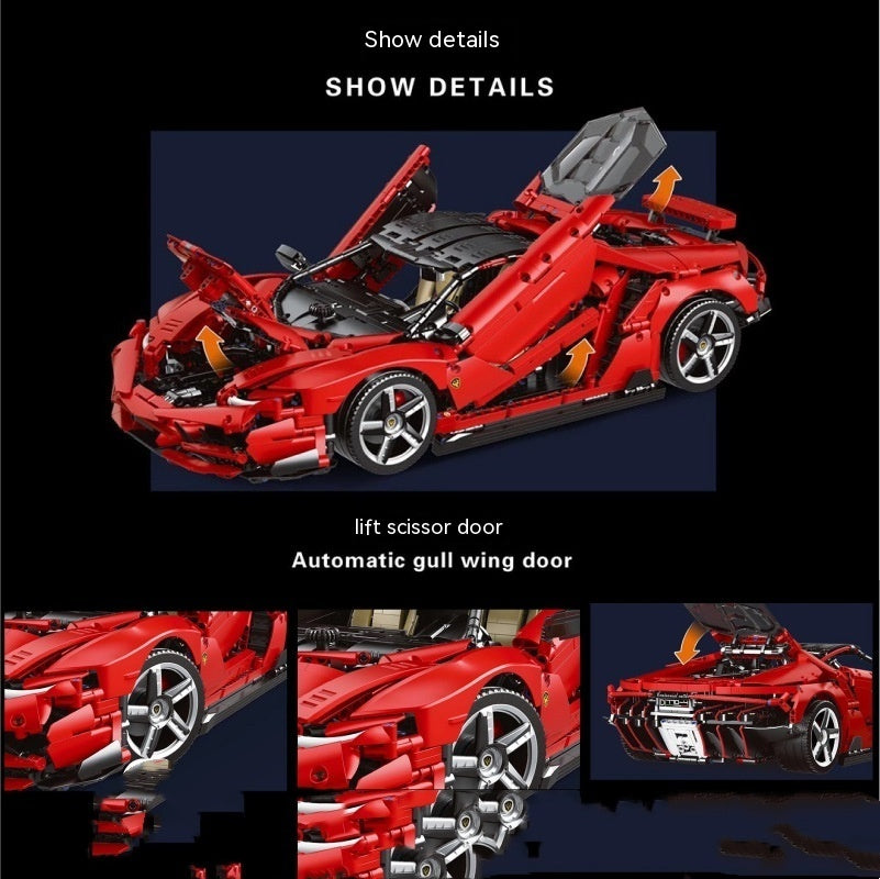 Sports Car Assembly Building Block Toy Model Technology Machinery