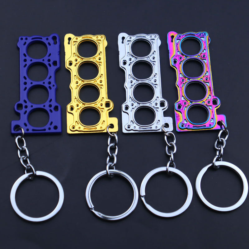 Cylinder Engine Gasket Key Chain Pendant